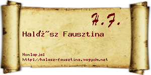Halász Fausztina névjegykártya